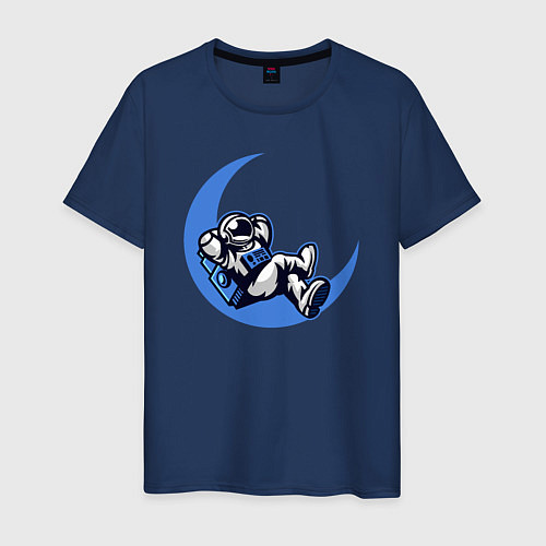 Мужская футболка Space chill / Тёмно-синий – фото 1