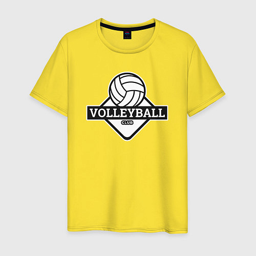 Мужская футболка Volleyball club / Желтый – фото 1