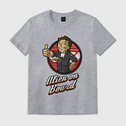 Футболка хлопковая мужская Fallout - vault girl, цвет: меланж