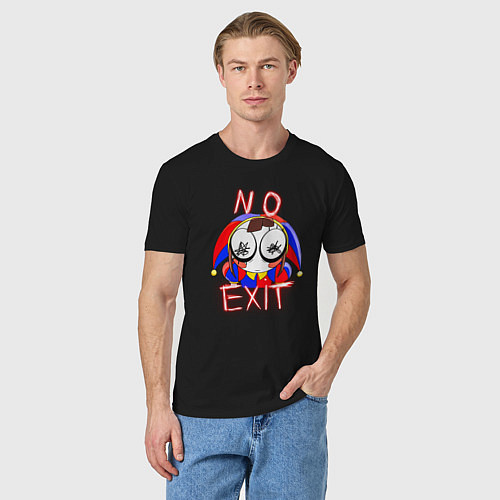 Мужская футболка No exit Pomni / Черный – фото 3