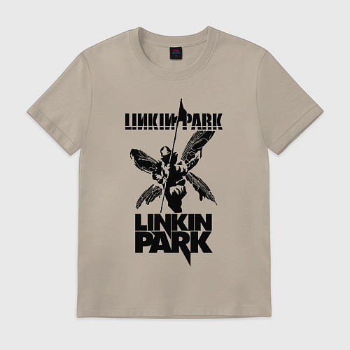 Мужская футболка LP - hybrid theory / Миндальный – фото 1