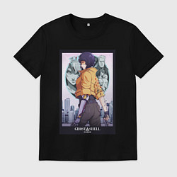 Футболка хлопковая мужская Ghost in the shell - Kusanagi, цвет: черный