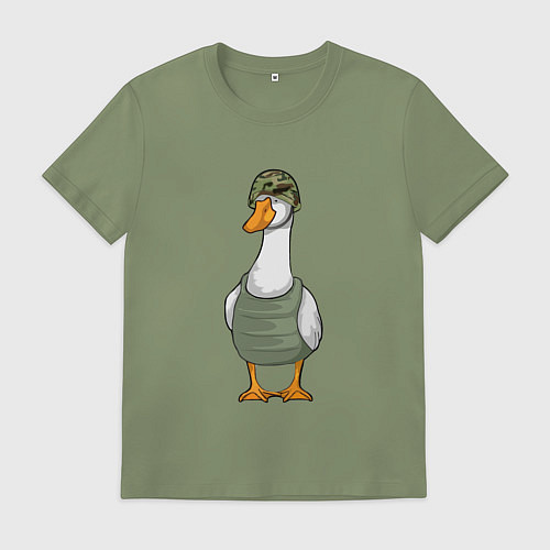 Мужская футболка Гусь воин / Авокадо – фото 1
