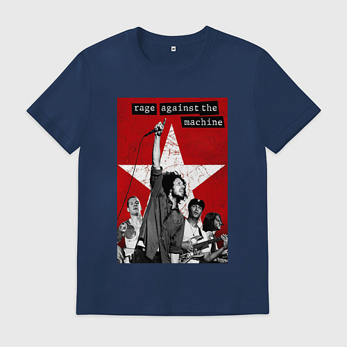 Мужская футболка Rage Against the Machine - group / Тёмно-синий – фото 1