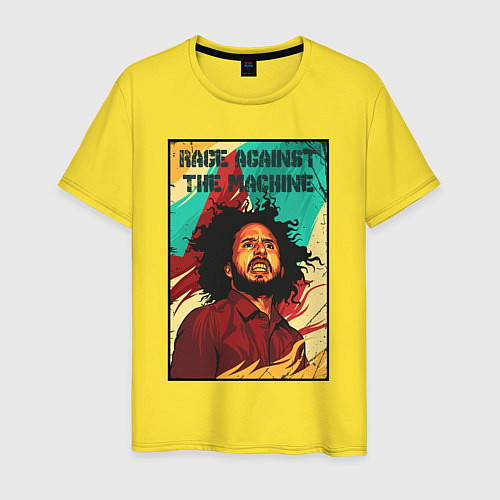 Мужская футболка RATM - Zack de la Rocha / Желтый – фото 1