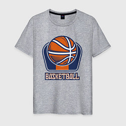 Футболка хлопковая мужская Style basketball, цвет: меланж