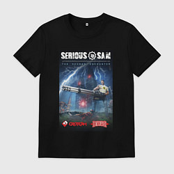 Футболка хлопковая мужская Serious Sam 1 - second encounter, цвет: черный