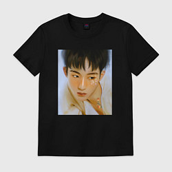 Футболка хлопковая мужская WinWin, цвет: черный
