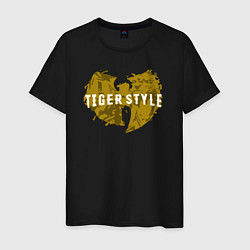 Футболка хлопковая мужская Tiger style, цвет: черный