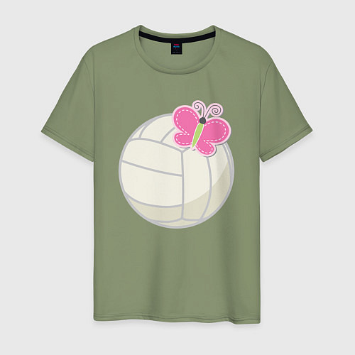 Мужская футболка Волейбол и бабочка / Авокадо – фото 1
