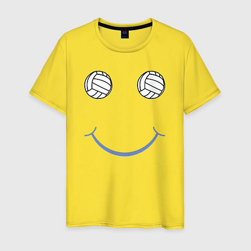Мужская футболка Волейбольный позитив / Желтый – фото 1