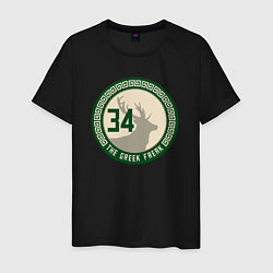 Футболка хлопковая мужская The greek freak, цвет: черный