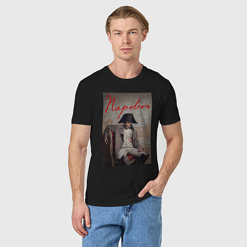 Мужская футболка Наполеон на стуле / Черный – фото 3