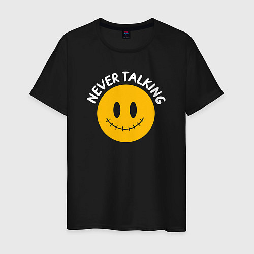 Мужская футболка Never talking / Черный – фото 1
