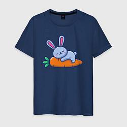 Футболка хлопковая мужская Морковный сон, цвет: тёмно-синий