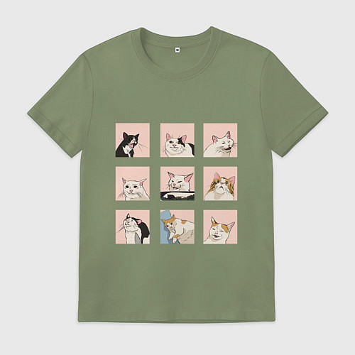 Мужская футболка Мемные коты / Авокадо – фото 1
