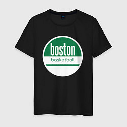 Футболка хлопковая мужская Boston basket, цвет: черный