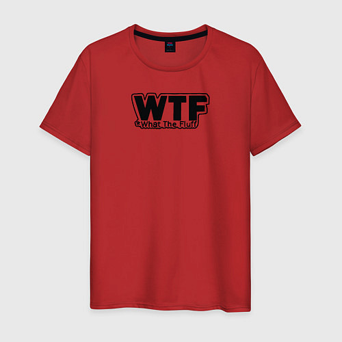 Мужская футболка WTF какого / Красный – фото 1
