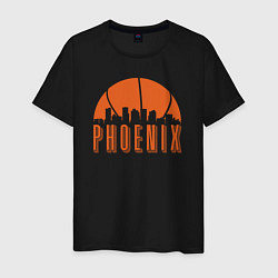 Футболка хлопковая мужская Phoenix city, цвет: черный