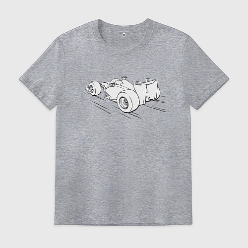 Мужская футболка Формульный болид / Меланж – фото 1