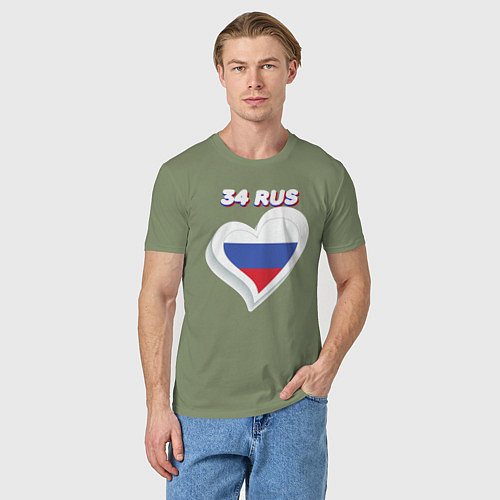 Мужская футболка 34 регион Волгоградская область / Авокадо – фото 3