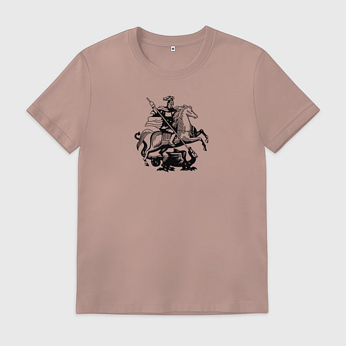 Мужская футболка Георгий Победоносец Герб Москвы / Пыльно-розовый – фото 1