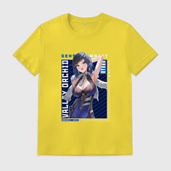 Футболка хлопковая мужская Е Лань из геншина, цвет: желтый