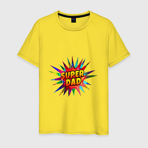 Мужская футболка Я супер папа / Желтый – фото 1