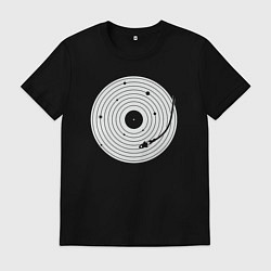 Футболка хлопковая мужская Vinyl world, цвет: черный