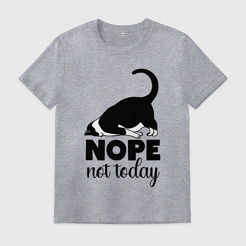 Мужская футболка Nope - not today / Меланж – фото 1
