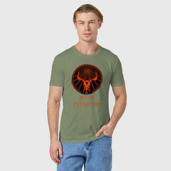 Футболка хлопковая мужская Хирсин, цвет: авокадо — фото 2