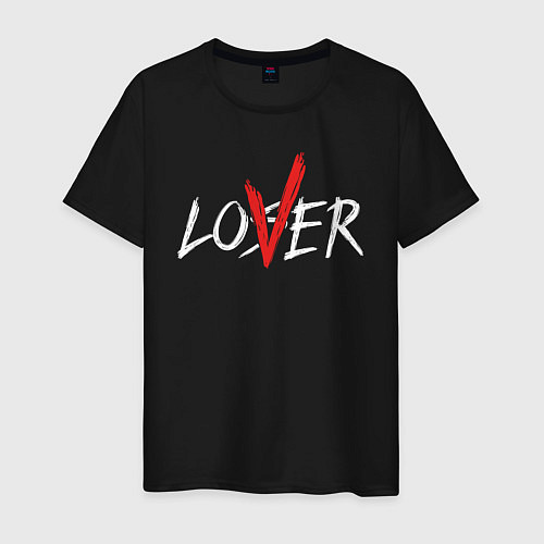 Мужская футболка Loser - lover / Черный – фото 1