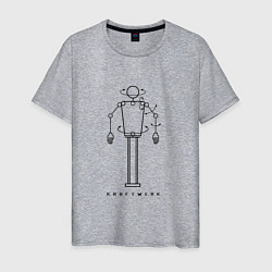 Футболка хлопковая мужская Kraftwerk - Robot man, цвет: меланж