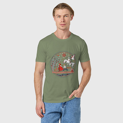 Мужская футболка Сказка Гуси - лебеди / Авокадо – фото 3