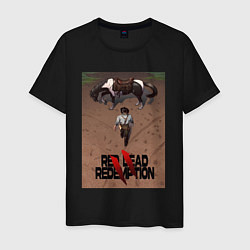 Футболка хлопковая мужская Red Dead Redemption II, цвет: черный