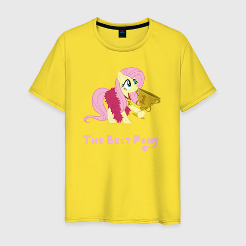 Мужская футболка Флаттершай лучшая пони / Желтый – фото 1