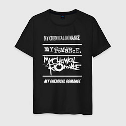 Футболка хлопковая мужская My Chemical Romance rock band, цвет: черный
