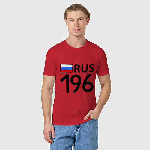 Мужская футболка RUS 196 / Красный – фото 3