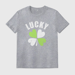 Футболка хлопковая мужская Lucky day, цвет: меланж