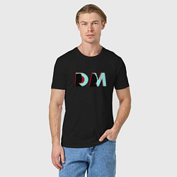 Футболка хлопковая мужская Depeche Mode - DM logo, цвет: черный — фото 2