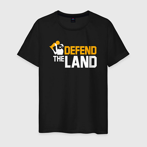 Мужская футболка Defend the land / Черный – фото 1