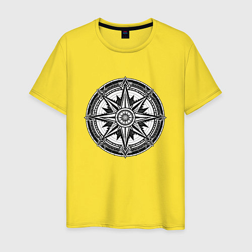 Мужская футболка Роза ветров / Желтый – фото 1