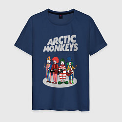 Футболка хлопковая мужская Arctic Monkeys clowns, цвет: тёмно-синий
