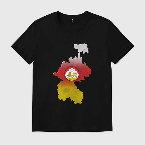 Мужская футболка Осетия и герб / Черный – фото 1