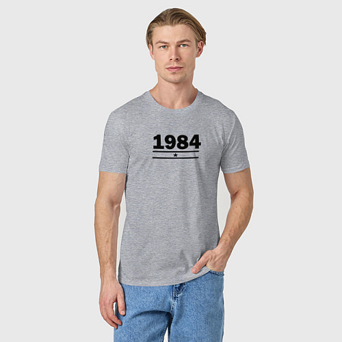Мужская футболка 1984 со звездой / Меланж – фото 3
