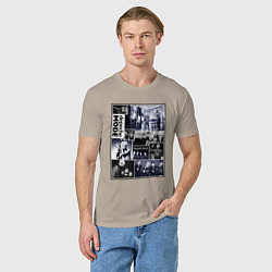 Футболка хлопковая мужская Depeche Mode - Collage, цвет: миндальный — фото 2