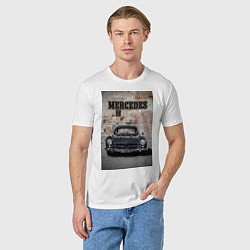 Футболка хлопковая мужская Mercedes-Benz 300SL, цвет: белый — фото 2