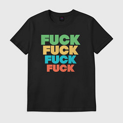 Футболка хлопковая мужская Fuck fuck, цвет: черный