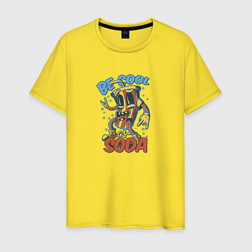 Мужская футболка Холодная газировка / Желтый – фото 1