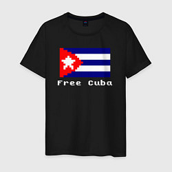 Футболка хлопковая мужская Free Cuba, цвет: черный